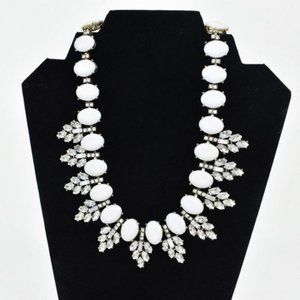 White crystal deco vintage princess necklace
